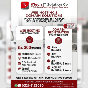 Reliable Web Hosting & Domain Registration by KTech