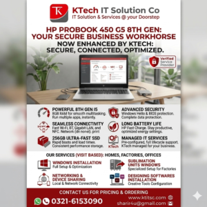 HP ProBook 450 G5 | 8th Gen i5 | 8GB RAM | 256GB SSD